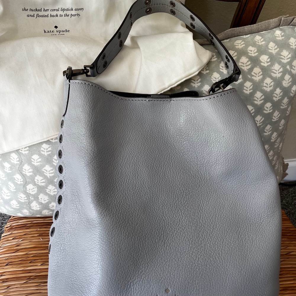 Kate Spade Leather Hobo Bag- Powder Blue- 12”(L) x 11” (H) Approx.